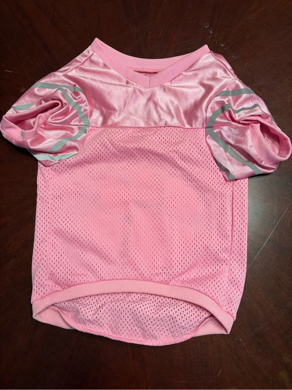 Pink Mesh Dog Clemson Jersey with Paw Logo